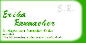 erika rammacher business card
